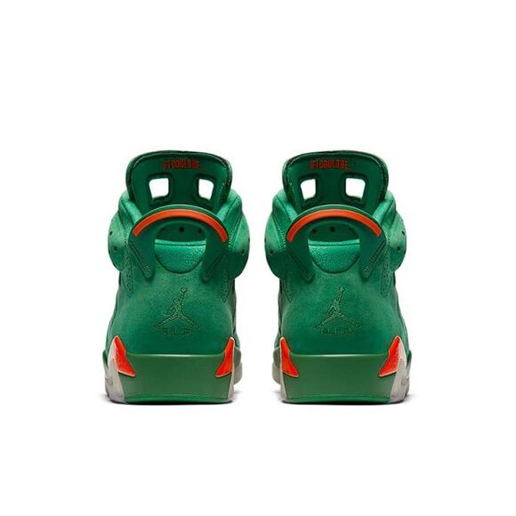 NIKE Men\'s Air Jordan 6 Retro NRG Green Suede Gatorade Shoes Size 10 main image 10